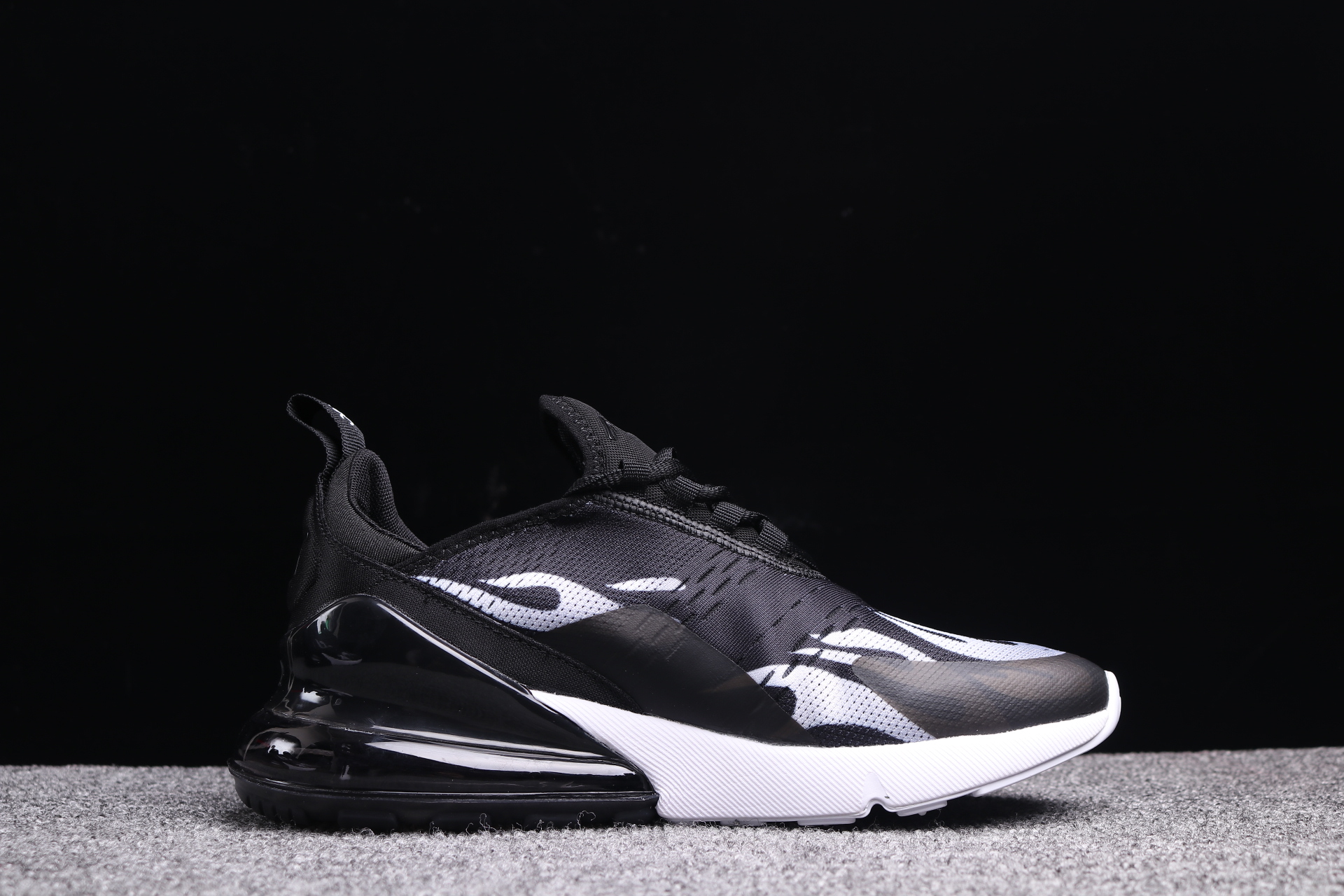 Women Supreme x Nike Air Max 270 Black White Red Shoes